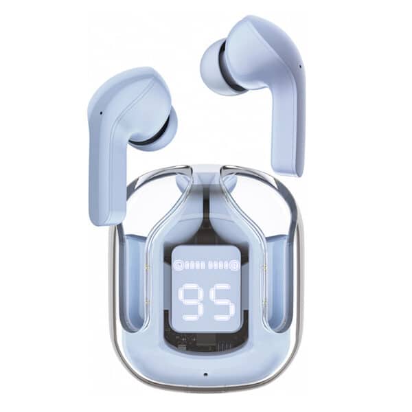 Acefast - Ασύρματα Earbuds (T6) - USB-C, IPX4, Bluetooth 5.3, ENC, Fast Charging, LED Digital Display, 500mAh - Ice Blue