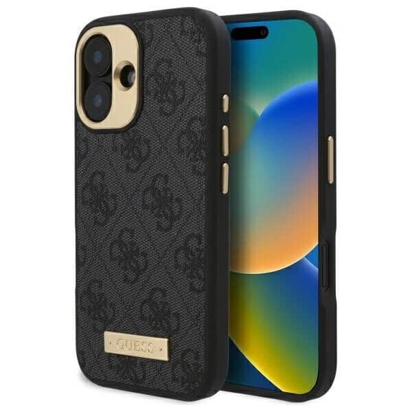 Guess - Hardcase 4G Logo Plate MagSafe (GUHMP16SU4GPRK) - iPhone 16 - Μαύρο