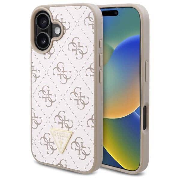 Guess - Hardcase 4G Triangle Metal Logo (GUHCP16SPG4GPH) - iPhone 16 - Λευκό
