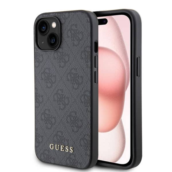 Guess - Hardcase 4G Metal Gold Logo (GUHCP15MG4GFGR) - iPhone 15 Plus - Γκρί