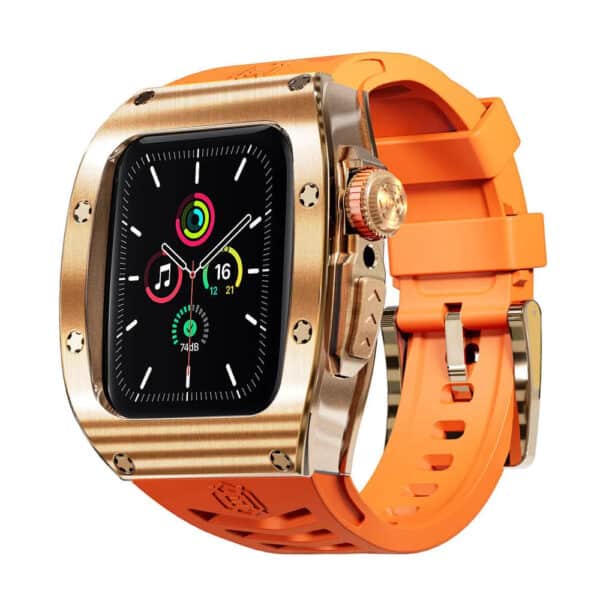 ShellBox - Λουράκι με Θήκη (Waterproof IP68) - Apple Watch 7 / 8 / 9 (45mm) - Χρυσό