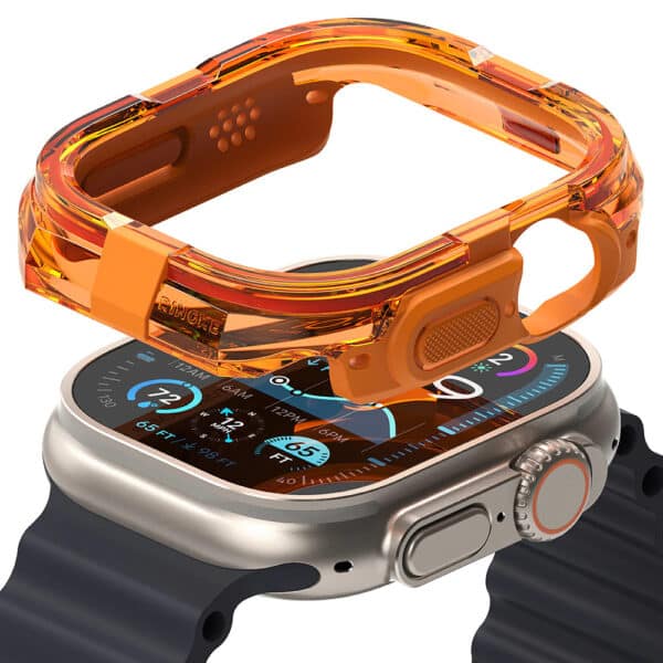 Ringke - Θήκη Σιλικόνης Fusion Bumper - Apple Watch Ultra / Ultra 2 - Neon Πορτοκαλί