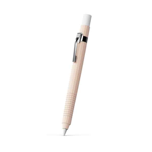 Ringke - Silicone Drafting Pencil Case - for Apple Pencil, Easy to Attach, Metal Holder Clip, Durable Elasticity - Ροζ Sand