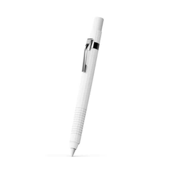 Ringke - Silicone Drafting Pencil Case - for Apple Pencil, Easy to Attach, Metal Holder Clip, Durable Elasticity - Λευκό