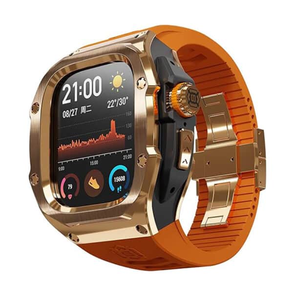 ShellBox - Λουράκι με Θήκη (Waterproof IP68) - Apple Watch Ultra / Ultra 2 - Χρυσό