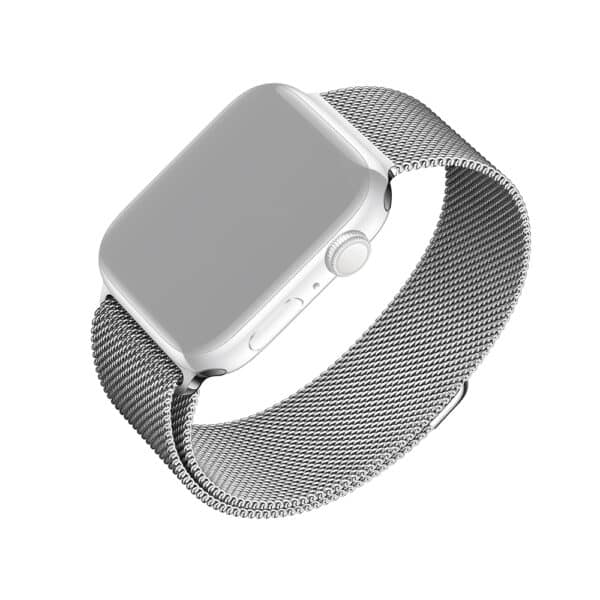 Fixed - Mesh Strap 35mm - Apple Watch 1/2/3/4/5/6/7/8/9/10/SE/SE 2/Ultra/Ultra 2 (42/44/45/46/49mm) - Ασημί