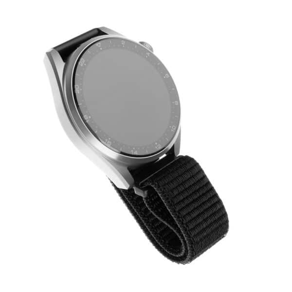 Fixed - Nylon Strap 20mm - Samsung Galaxy Watch 4/5/Active 2, Huawei Watch GT 3 (42mm)/GT 3 Pro (43mm) - Μαύρο