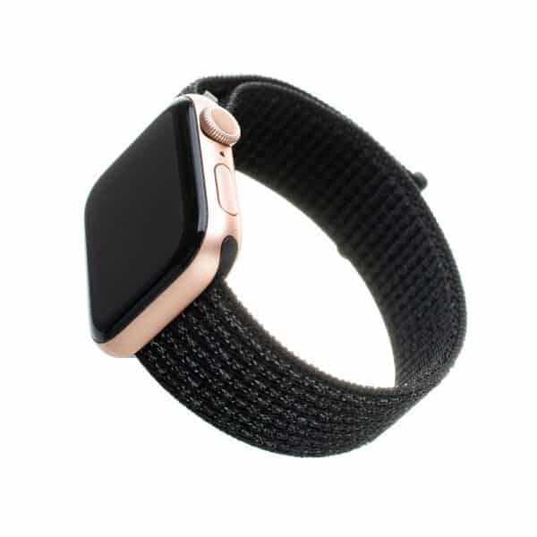 Fixed - Nylon Strap 32mm - Apple Watch 1/2/3/4/5/6/7/8/9/10/SE/SE 2 (38/40/41/42mm) - Reflective Μαύρο