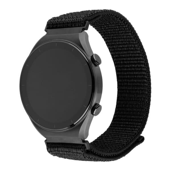 Fixed - Nylon Sporty Strap 20mm - Samsung Galaxy Watch 4/5/Active 2, Huawei Watch GT 3 (42mm)/GT 3 Pro (43mm) - Μαύρο