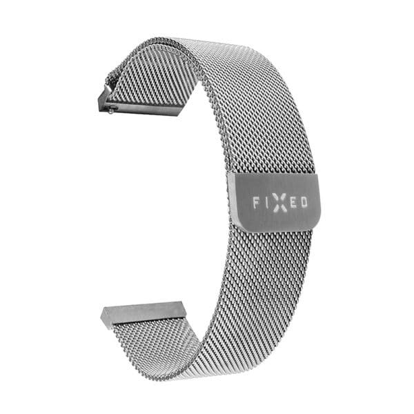 Fixed - Mesh Strap 20mm - Samsung Galaxy Watch 4/5/Active 2, Huawei Watch GT 3 (42mm)/GT 3 Pro (43mm) - Ασημί