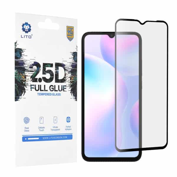 Lito - 2.5D FullGlue Glass - Xiaomi Redmi 9A / Redmi 9AT / Redmi 9C / Redmi 9C NFC / Redmi 10A - Μαύρο