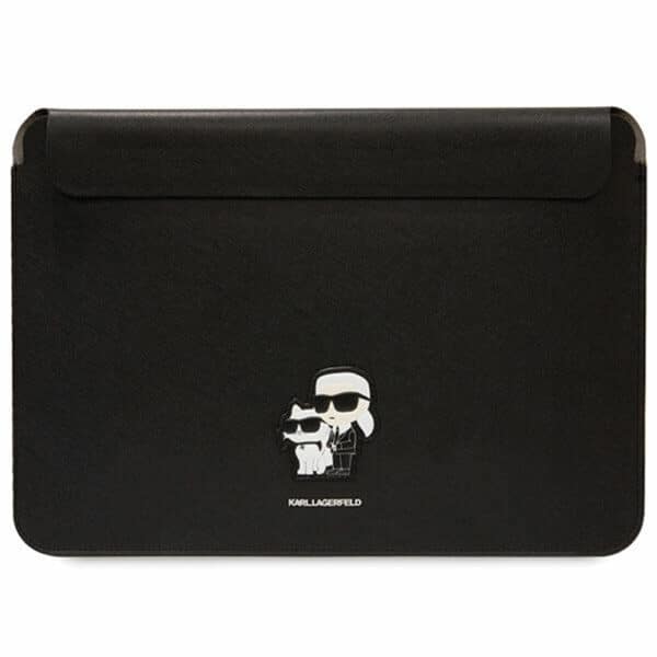 Karl Lagerfeld - Computer Sleeve Saffiano (KLCS14SAKCPMK) - Θήκη 14", Magnetic Closure, Aesthetic Design - Μαύρο Karl&Chaoupette