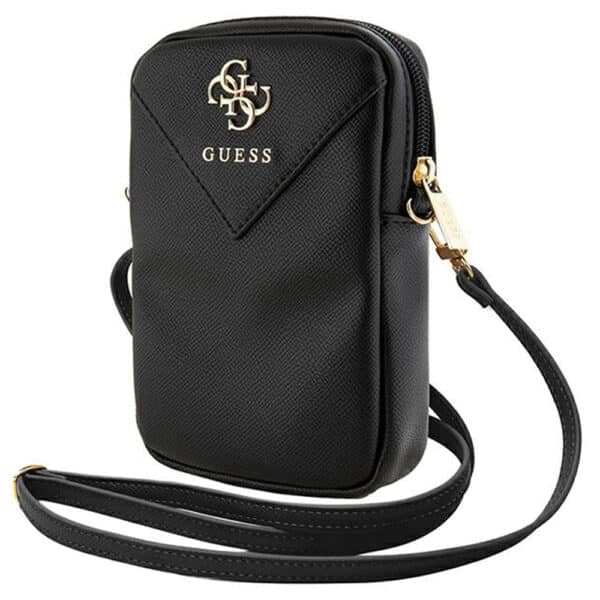 Guess - Universal Phone Pouch Zip Triangle 4G (GUWBZPGSTEGK) - Universal, Adjustable Strap, Zip Closure - Μαύρο