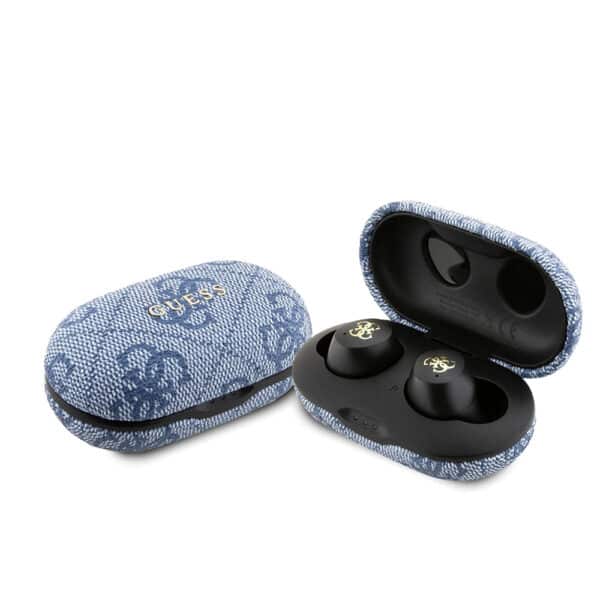Guess - Ασύρματα Earbuds 4G Metal (GUTWSP4EGB) - με Docking Station, Bluetooth 5.3, TWS, ENC, IPX5, 300mAh - Μπλε