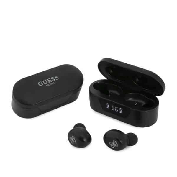 Guess - Ασύρματα Earbuds (GUTWST31EK) - Bluetooth 5.0, TWS, USB-C, με LED Display, Docking Station, IPX4 - Μαύρο