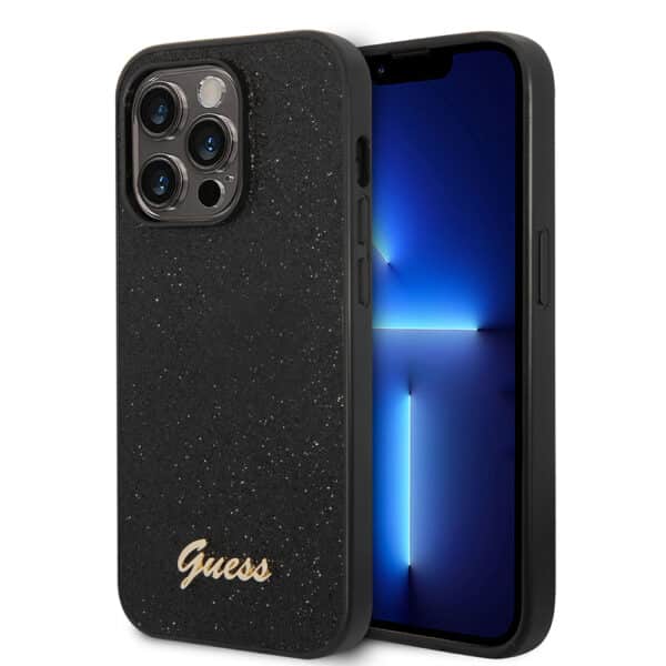 Guess - Glitter Script (GUHCP14XHGGSHK) - iPhone 14 Pro Max - Μαύρο