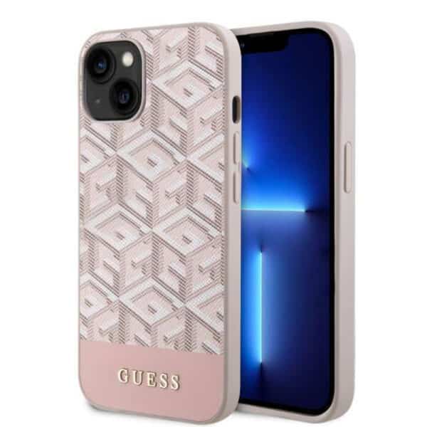Guess - GCube Stripes MagSafe (GUHMP14SHGCFSEP) - iPhone 14 - Ροζ