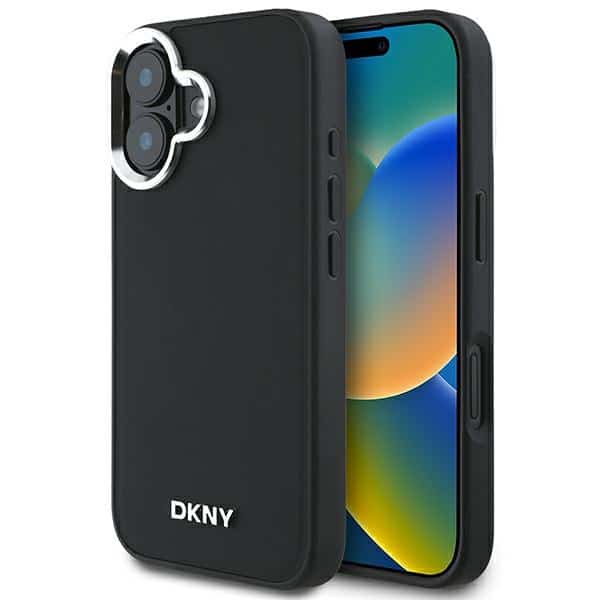 DKNY - Hardcase Plain Silver Logo MagSafe (DKHMP16SPSCMCLK) - iPhone 16 - Μαύρο