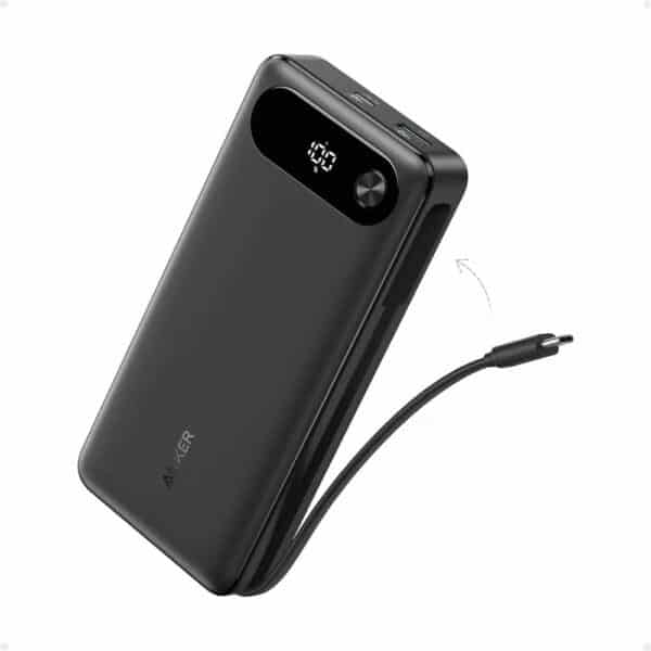 Anker - Power Bank PowerCore (A1383H11) - 2x Type-C, 1x USB-A with USB-C Cable, 20000mAh, 87W - Μαύρο