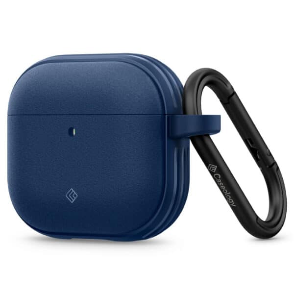 Spigen - Caseology Vault Θήκη Σιλικόνης - για Apple AirPods 4, Air Space Technology, Aluminum Holder - Navy Μπλε
