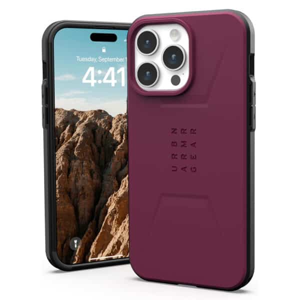 UAG - Civilian MagSafe - iPhone 15 Pro Max - Bordeaux