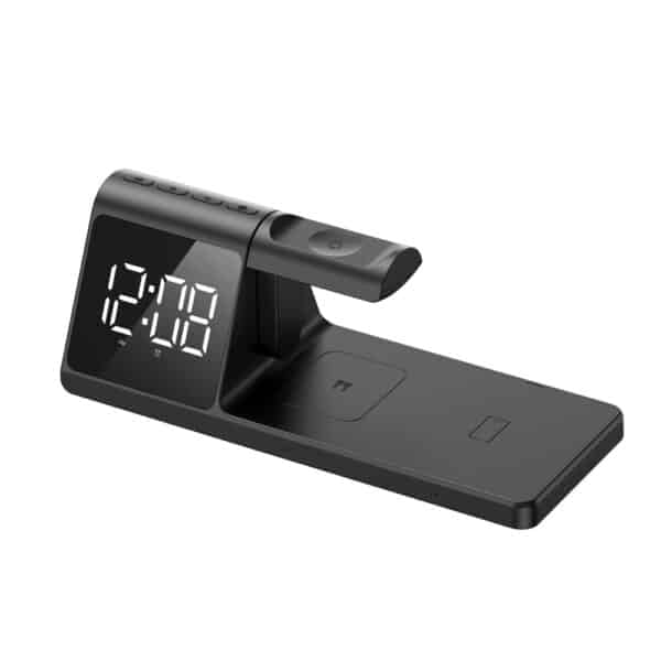 Havit - Wireless Βάση Ασύρματης Φόρτισης 3in1 (W3042) - with Clock Display and Alarm, 15W - Μαύρο