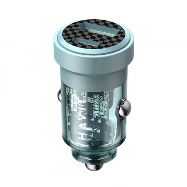 Havit - Φορτιστής Αυτοκινήτου (CC2016) - Type-C, USB, PD30W, 3A - Μπλε