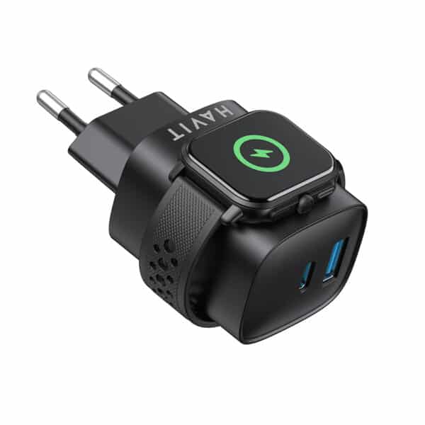 Havit - Φορτιστής (UC132 EU) - USB, Type-C, Wireless, 22W - Μαύρο
