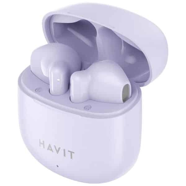 Havit - Ασύρματα Earbuds (TW976) - με Microphone, Bluetooth 5.3, True Wireless Stereo, Type-C, 300mAh - Μώβ