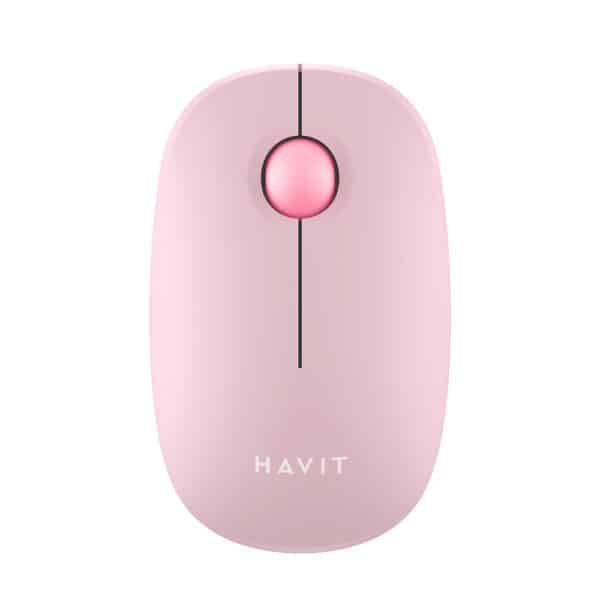 Havit - Ασύρματο Ποντίκι (MS57GT) - 2.4GHz, 1600 DPI, ABS, PC, AA Battery - Ροζ