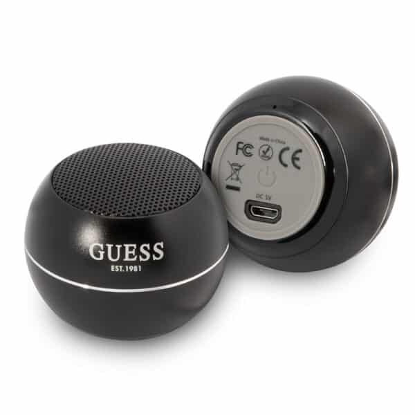Guess - Ασύρματο Mini Ηχείο (GUWSALGEK) - Bluetooth 5.0, 3W, 300mAh, 4H - Μαύρο