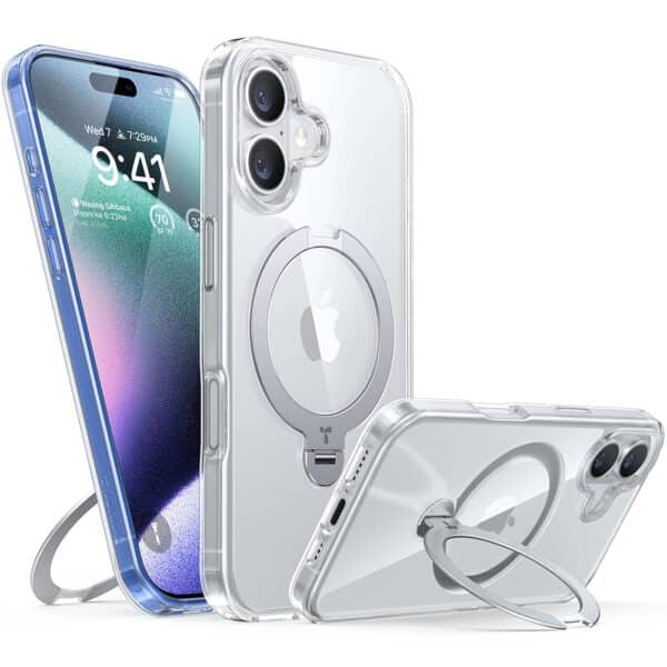 Torras - Ostand Spin Series - iPhone 16 - Διάφανη