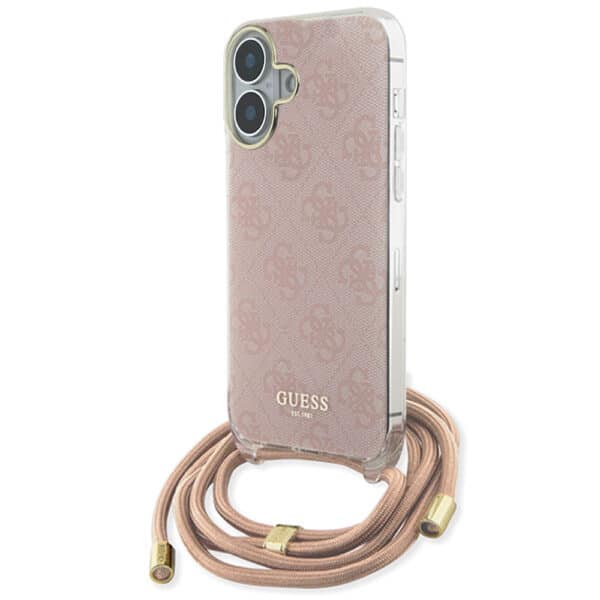 Guess - Crossbody Cord 4G Print (GUHCP16SHC4SEP) - iPhone 16 - Ροζ