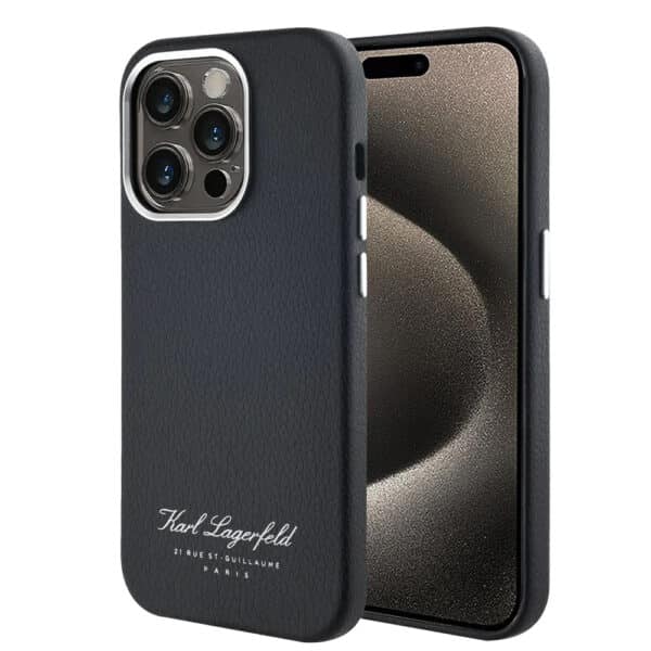 Karl Lagerfeld - Hardcase Leather Hotel (KLHCP15XPGWCMKHK) - iPhone 15 Pro Max - RSG