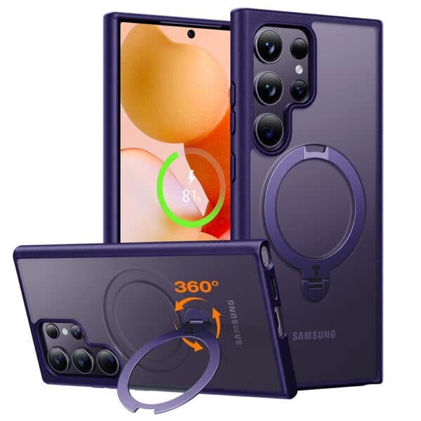 Torras - Ostand Spin Series - Samsung Galaxy S24 Ultra - Μώβ