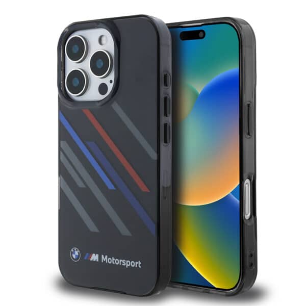 BMW - Hardcase Motorsport IML Random Stripes (BMHCP16X23HTRAK) - iPhone 16 Pro Max - Μαύρο