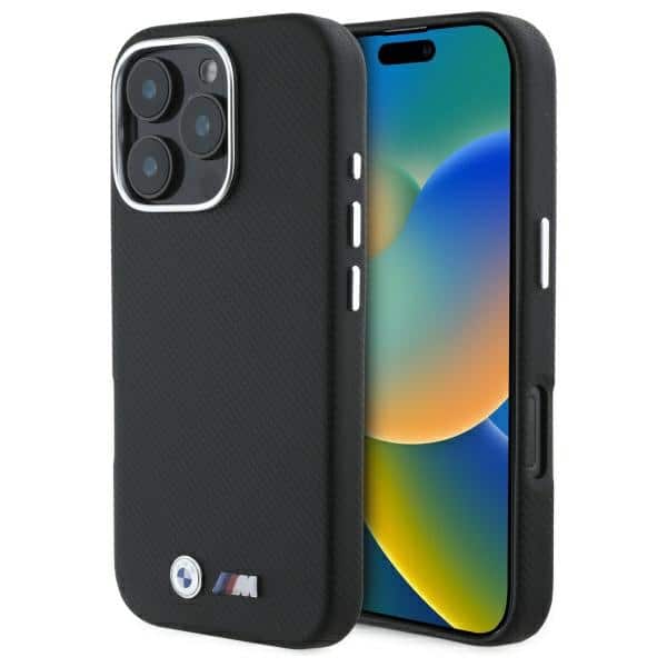 BMW - Leather M Edition Kevlar wrapped metal (BMHCP16L23PUFWKEV) - iPhone 16 Pro - Μαύρο