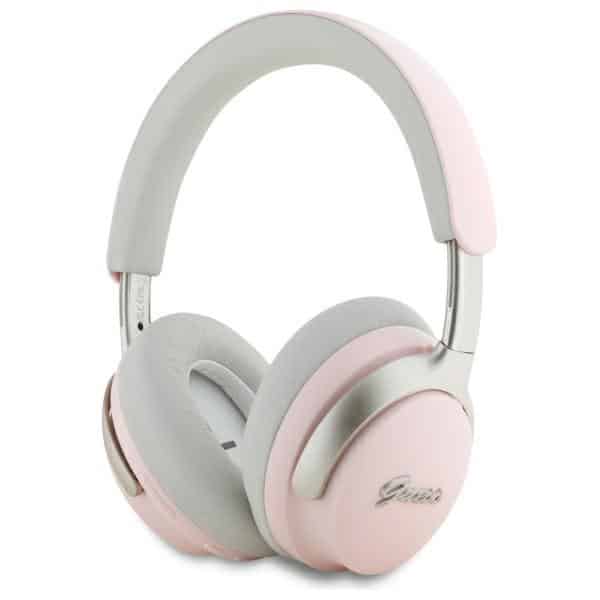 Guess - Wireless Headphones Metal Script Logo (GUBHC22PSBCSMP) - Bluetooth, ANC, On-ear - Ροζ