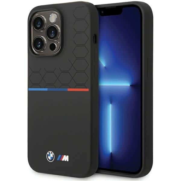 BMW - Silicone Pattern (BMHCP15L22SMPK) - iPhone 15 Pro - Μαύρο