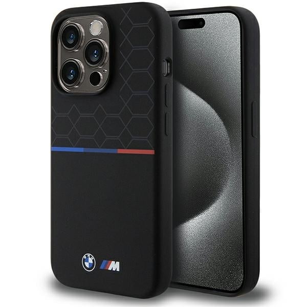 BMW - Hardcase M Silicone Pattern MagSafe (BMHMP15L22SMPK) - iPhone 15 Pro - Μαύρο