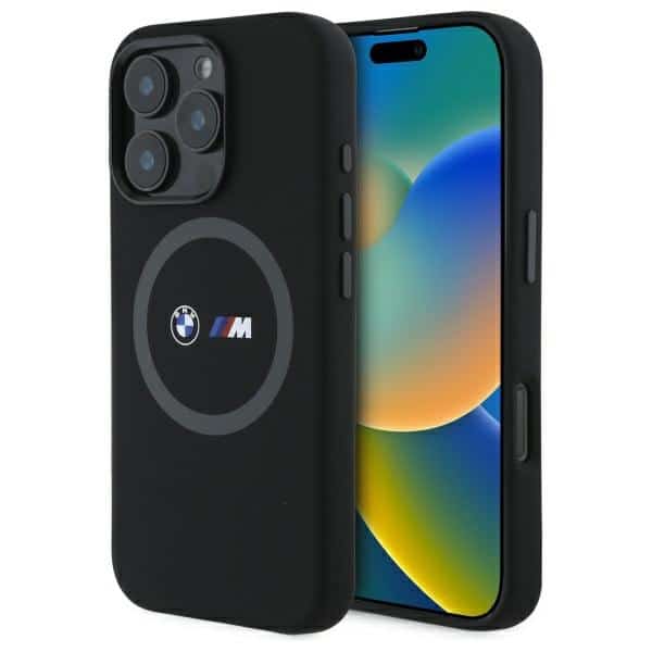 BMW - Hardcase M Silicone Printed Ring MagSafe (BMHMP16X23SROK) - iPhone 16 Pro Max - Μαύρο