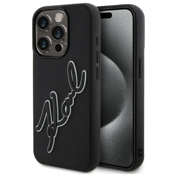 Karl Lagerfeld - 3D Design (KLHCP15X3DRKSDLK) - iPhone 15 Pro Max - Rubber Signature