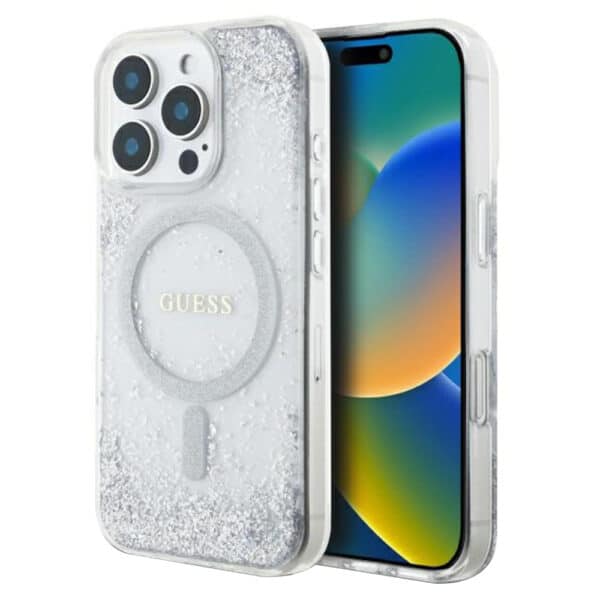 Guess - IML Glitter Gradient MagSafe (GUHMP16LRGRGES) - iPhone 16 Pro - Ασημί