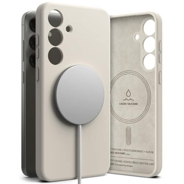 Ringke - Silicone Magnetic MagSafe - Samsung Galaxy S25 Plus - Stone