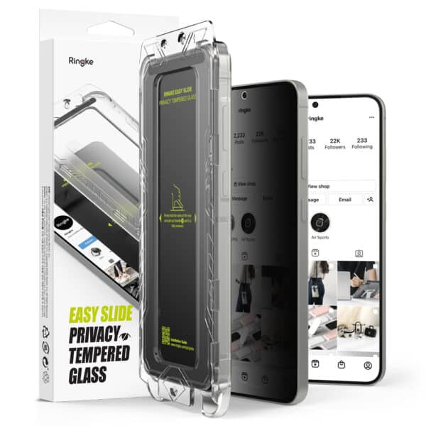 Ringke - Easy Slide Privacy Tempered Glass (2 pack) - Samsung Galaxy S25 Plus - Μαύρο