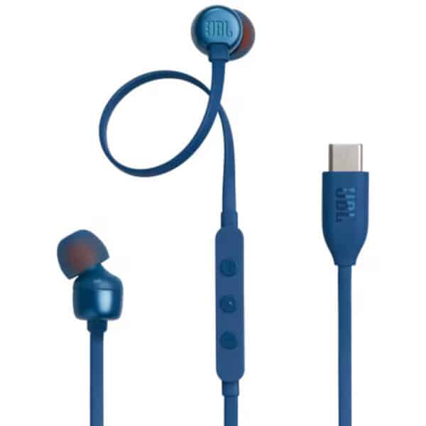 JBL - Ενσύρματα Ακουστικά 310C - Type-C, Hi-Res Audio, Pure Bass Sound, 3 Buttons Remote with Microphone - Μπλε