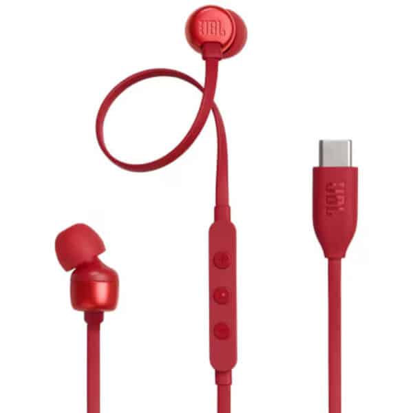 JBL - Ενσύρματα Ακουστικά 310C - Type-C, Hi-Res Audio, Pure Bass Sound, 3 Buttons Remote with Microphone - Κόκκινο