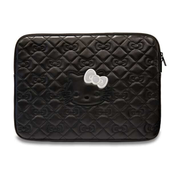 Hello Kitty - Computer Sleeve Zip PU Quilted Bows (HKCSZPEKHBPK) - Θήκη 14", Compact Size, Unique Design - Μαύρο