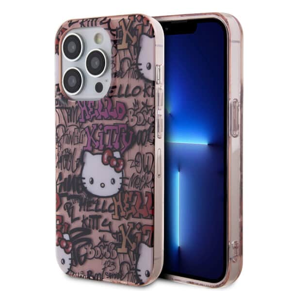 Hello Kitty - Hardcase IML Tags Graffiti (HKHCP13XHDGPTP) - iPhone 13 Pro Max - Ροζ