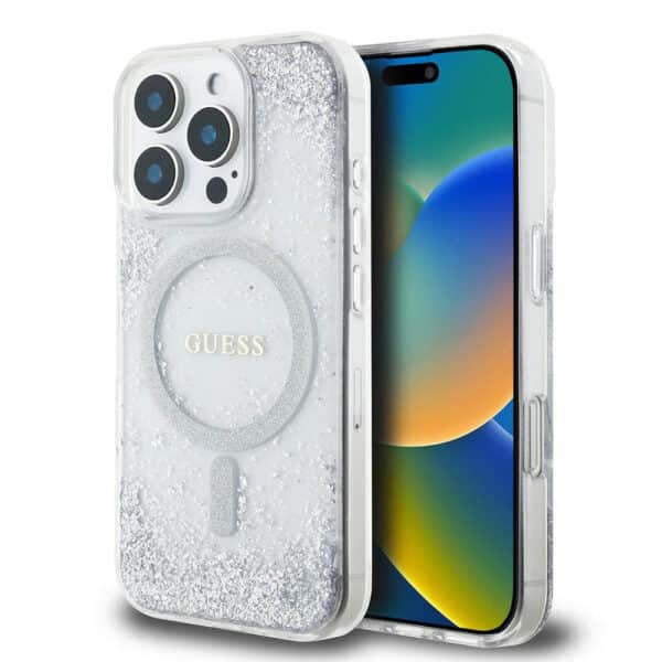 Guess - Hardcase Resin Gradient Glitter MagSafe (GUHMP16XRGRGES) - iPhone 16 Pro Max - Ασημί
